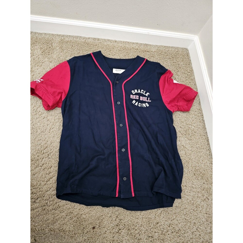 Hollister Oracle Red Bull Racing F1 Baseball Jersey Mens Small S Boxy Fit...